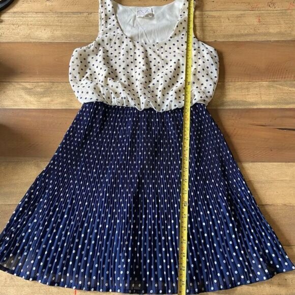 Pins & Needles Blue & White Sleeveless Polka Dot Dress - size XS - Picture 5 of 6